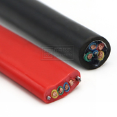 2.5 1.5 16平方纯铜线缆 起重机行车专用圆 扁4芯电缆线4