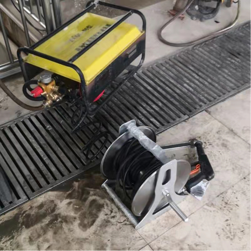 高压洗车机水管车收纳层架卷管器不锈钢绕管架高压管水枪高压水泵