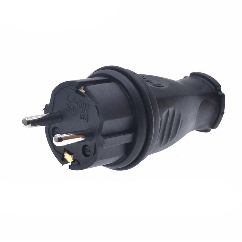 16A大功率橡胶防爆防摔插座工业插头公母插座防水户外电源对接器