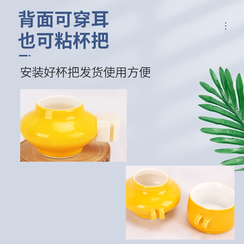 绣眼鸟食罐水杯鸟笼配件用品景德镇陶瓷食碗红子贝子靛颏五件套