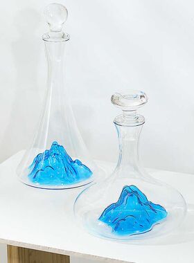 蓝山瀑布红酒醒酒器家用水晶玻璃高端高颜值葡萄酒快速分酒壶酒具