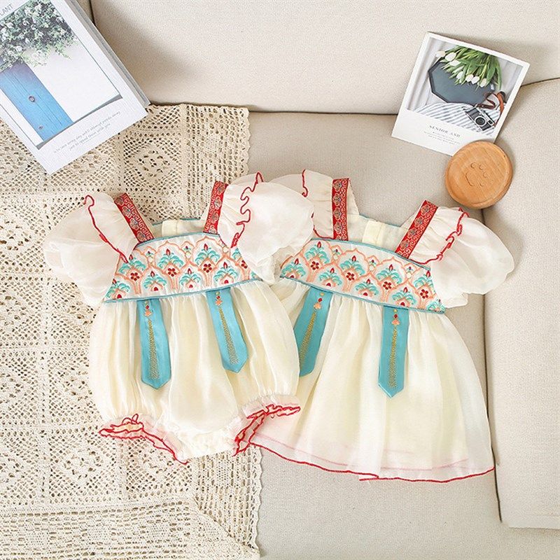 女童汉服裙夏季婴儿中国风衣服百天周岁公主礼服宝宝旗袍夏装薄款,童装/婴儿装/亲子装,汉服,淘宝优惠券,粉丝福利购,淘宝优惠卷