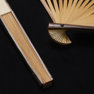95寸棕竹折扇手工扇骨宣纸苏工扇面空白古风中国风文玩古典扇子