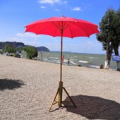 泰式 户外遮阳伞别墅民宿大太阳伞露台花园沙滩白伞室外摆摊中柱伞