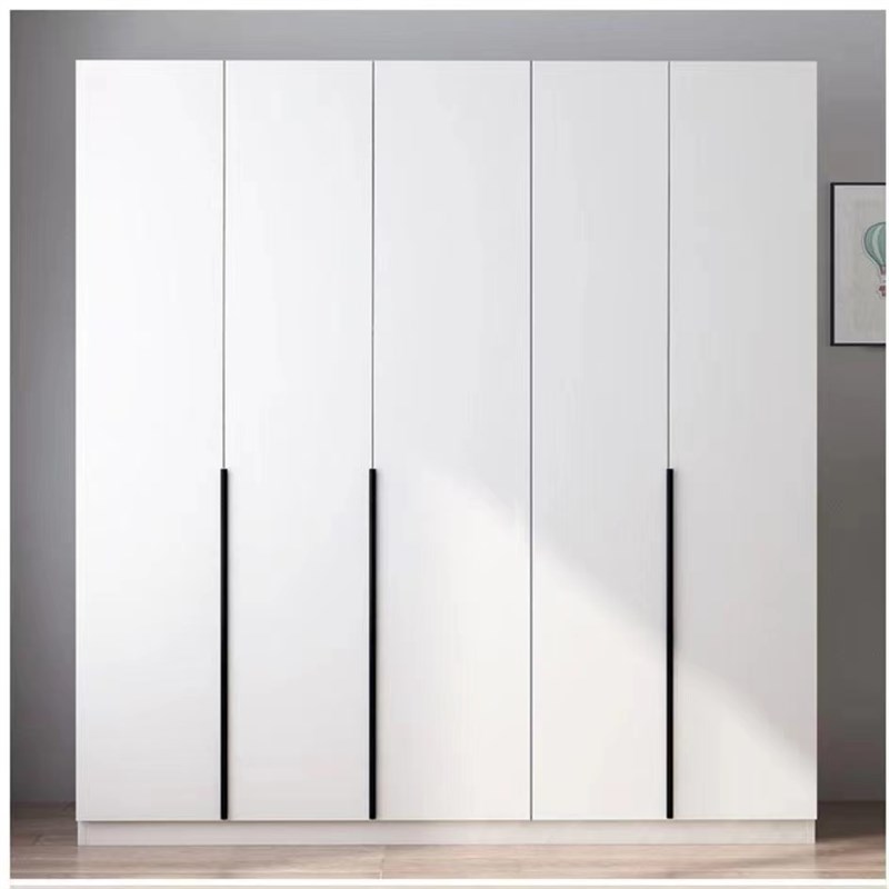 简约实木卧室开门衣柜定制2门3门4门5门小户型平开式白色储物柜衣