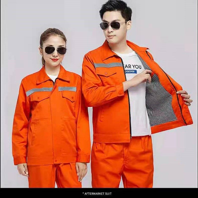 纯棉工作服套装男女劳动春秋耐磨外套定制焊工电焊防烫工装劳保服