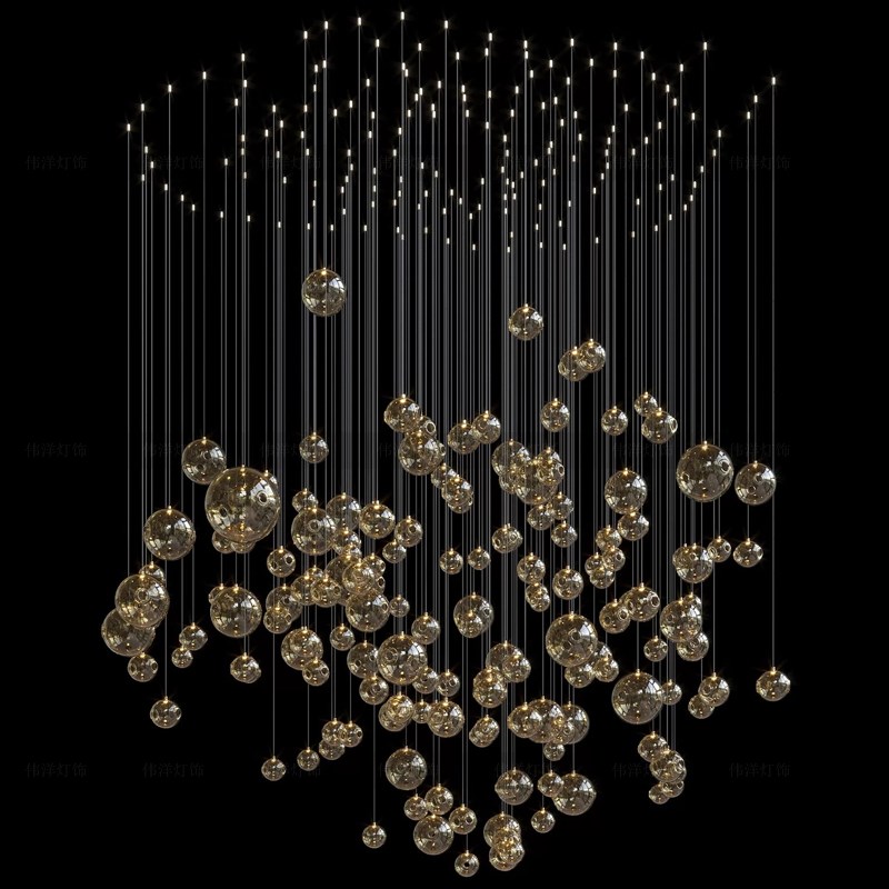 酒店大堂吊灯宴会厅店铺前台工程灯具定制宾馆民宿吧台售楼部吊灯