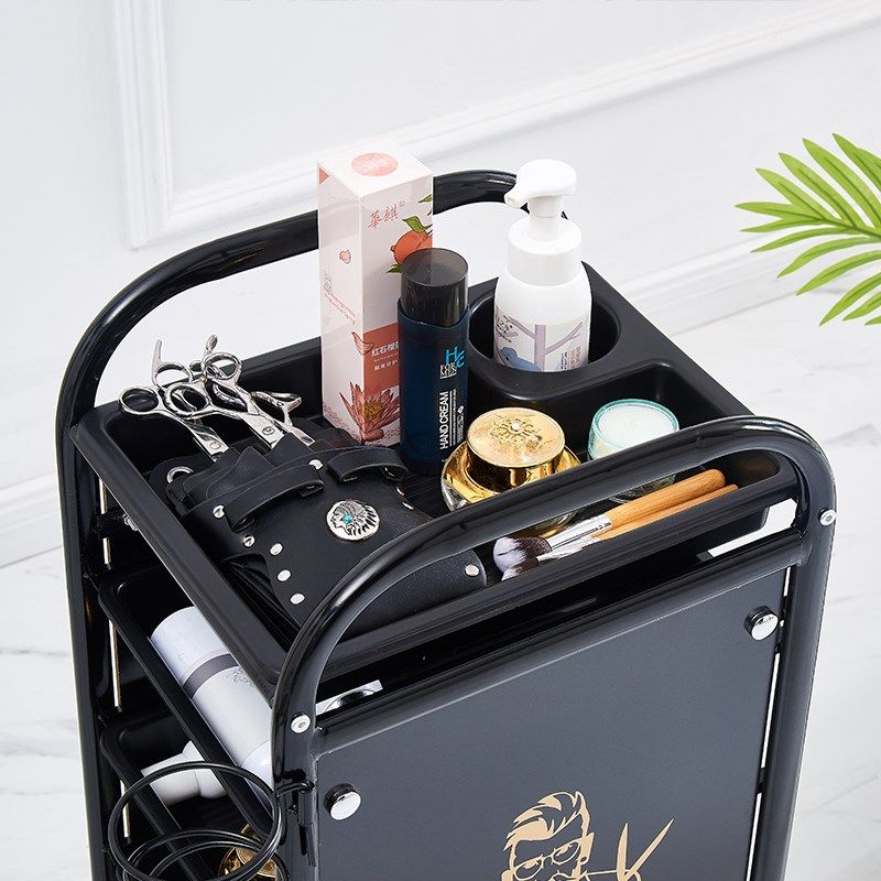 美发车发廊手推车杠车欧式包邮美容小推车理发店烫染工具车复古