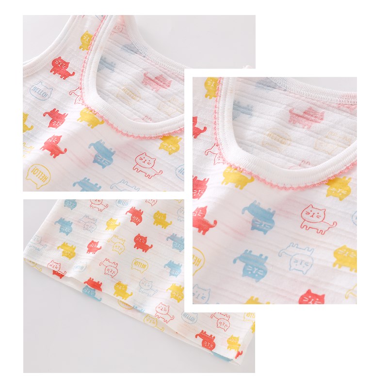 女童背心纯棉儿童夏季薄款女宝a类宝宝女内穿吊带睡衣女孩小背心