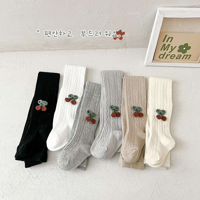 宝宝打底裤春秋薄款女童裤袜打底袜白色纯棉儿童连裤袜婴儿连体袜