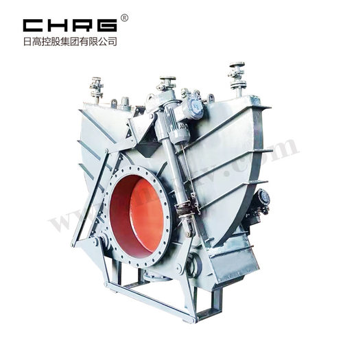 电动封闭式盲板阀FF941X非标冶金窗式插板阀 快开八字盲板