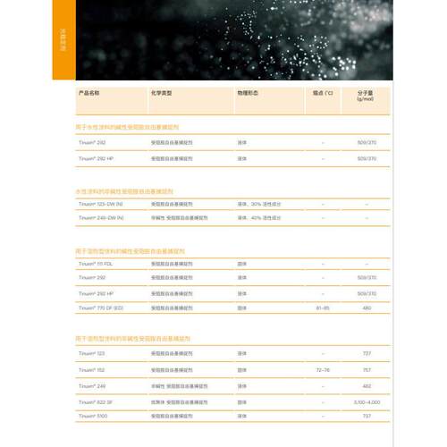 巴斯夫 770 DF (ED) 光稳定剂 性受阻胺自由基捕捉剂