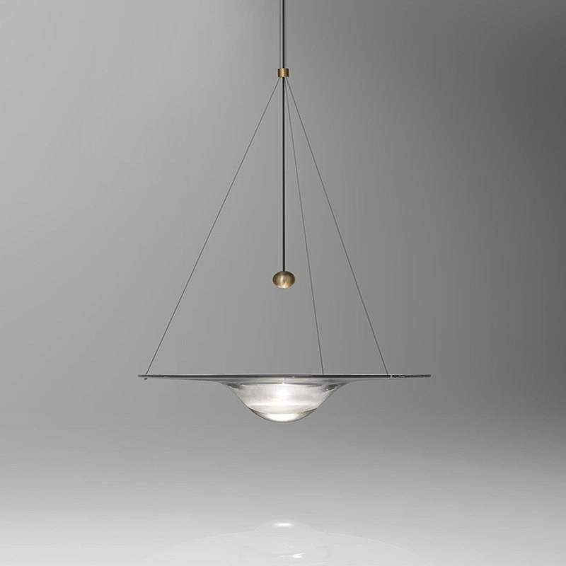 北欧水滴餐厅吊灯丹麦设计师卧室床头艺术吧台灯个性飞碟玻璃灯具