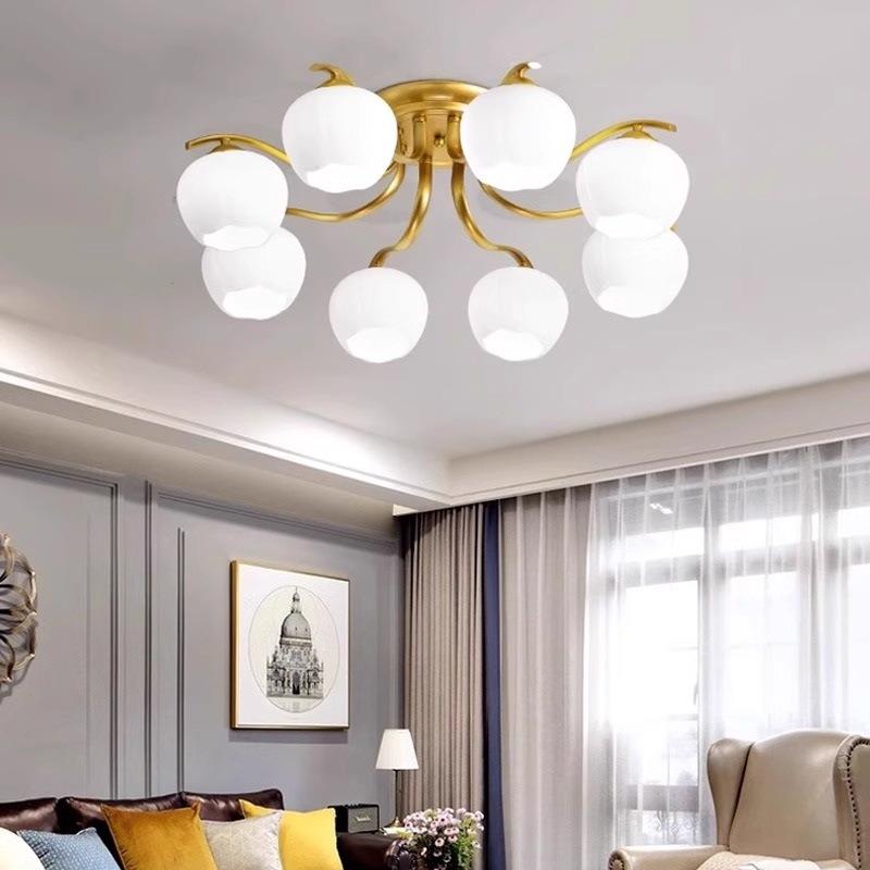 吊灯灯具金色轻奢灯卧室美式吸顶灯餐厅客厅灯现代简约大气主新款