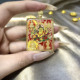 黄财神转运本命年五路财神项链吊坠唐卡招财随身佩戴 足银999藏式