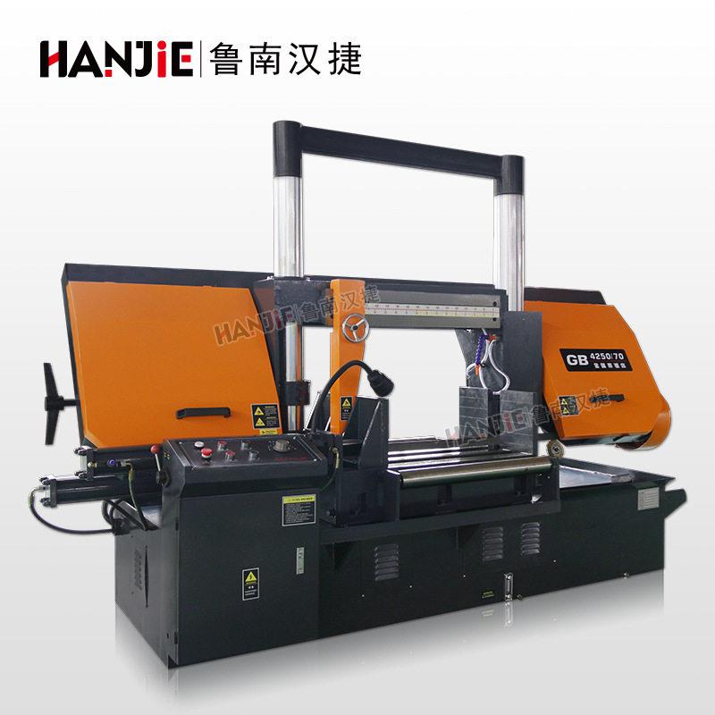 半自动龙门双立柱卧式带锯机GB4250-70金属带锯床金属锯下料锯床