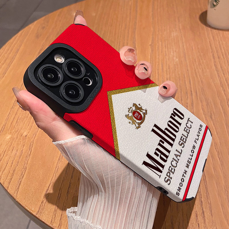 红白万宝路烟盒适用苹果华为vivo荣耀oppo小米iPhone17promax手机保护外壳16 15硅胶14 13新款12 11情侣P80女