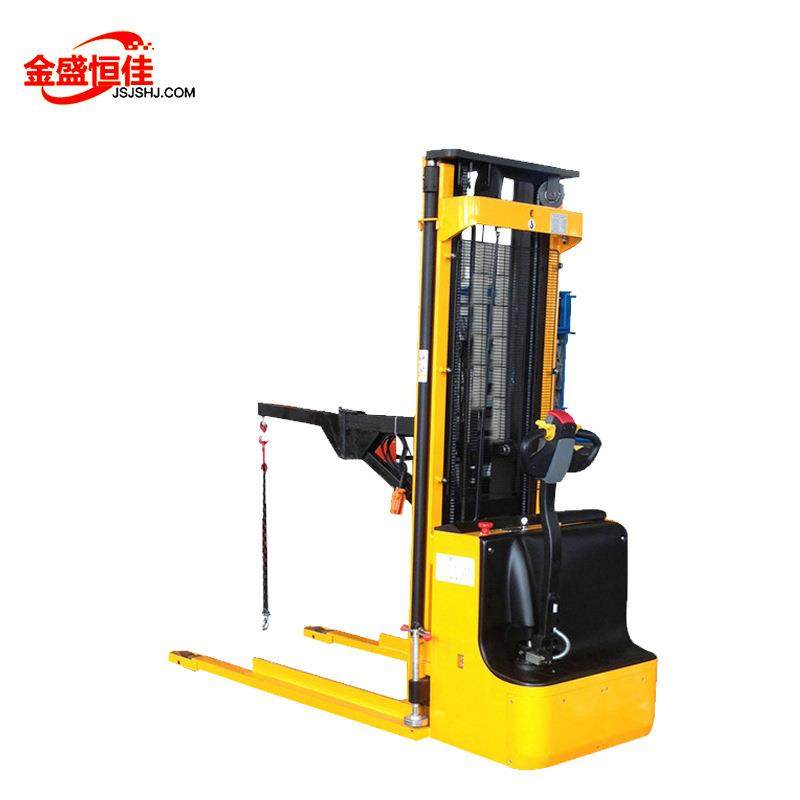 步行站驾式单油缸液压电动堆高车CDD全电动吊钩式堆高车