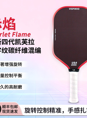 VISPINVO匹克球拍全新四代凯夫拉工字纹碳纤维混编专业比赛均衡拍