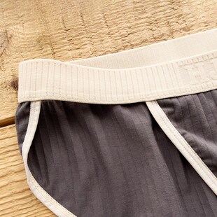 男士三角内裤男款纯棉性感低腰高叉三角裤男式个性不勒腿男生短裤