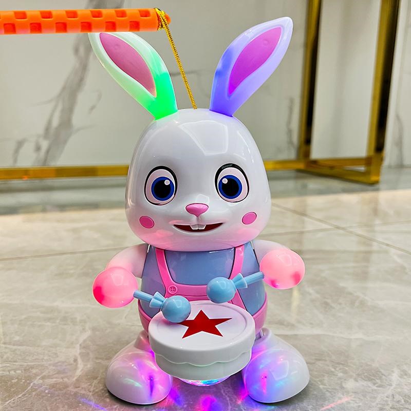 小孩子手提灯笼兔子玩具女宝宝2一3-4-6岁4益智5新年元宵节日礼物