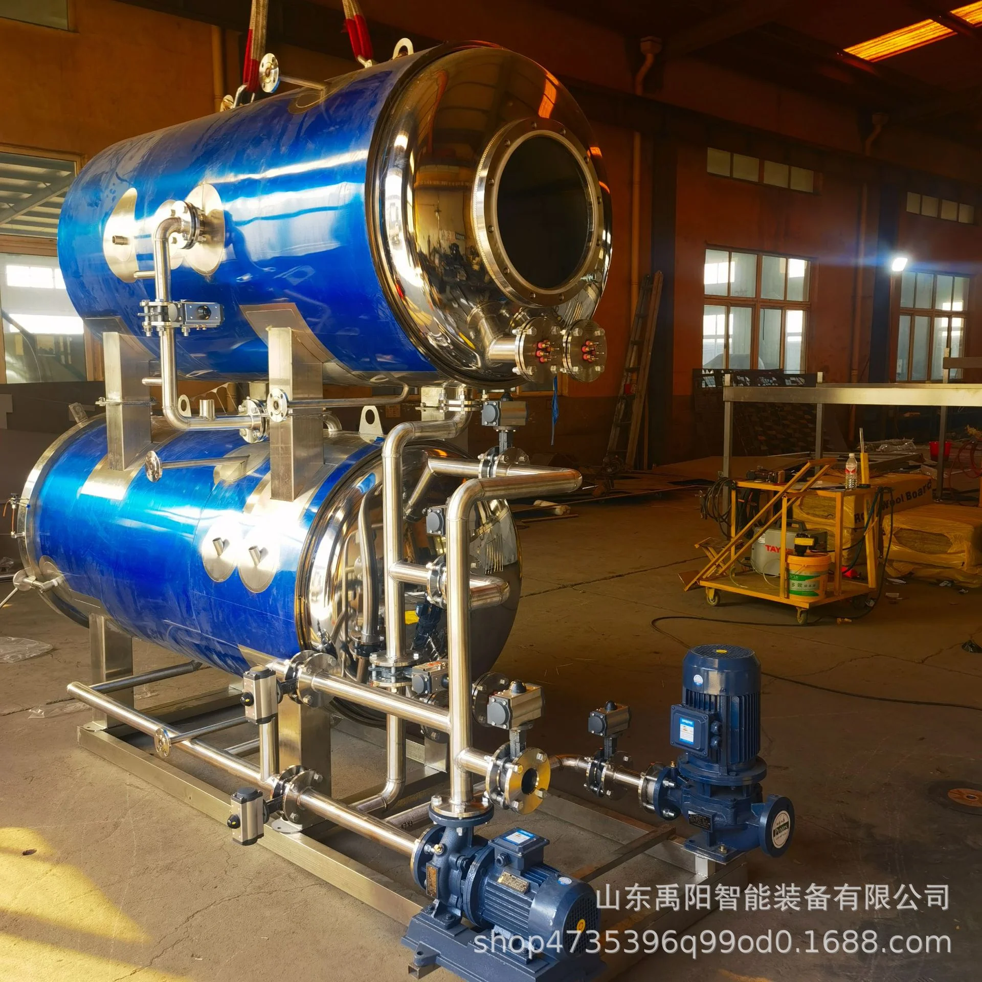 马口铁罐灭菌锅铝罐喷淋式杀菌釜禹阳装备杀菌设备熟食高温杀菌锅