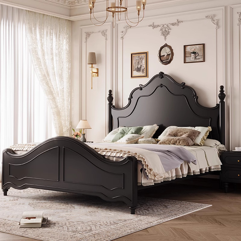 美式实木床中古风1.8米5