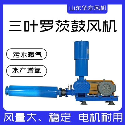罗茨增氧机 水产增氧曝气增压气量高双油箱 三叶污水处理罗茨风机