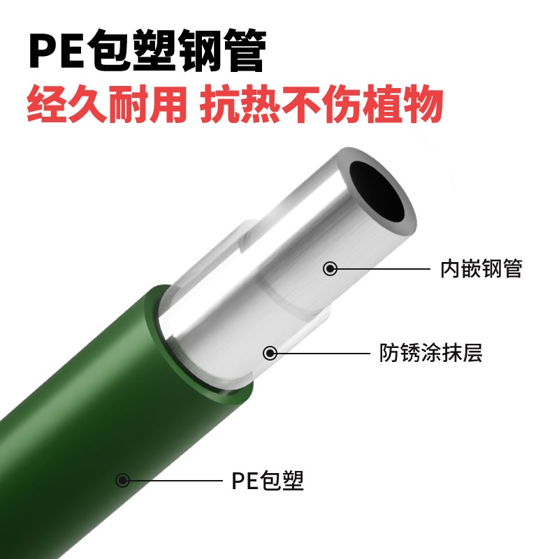 葡萄架子黄瓜爬藤架花架包塑钢管庭院户外园艺支架杆固定植物支撑