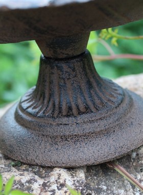 欧式铸铁小鸟叶子烛台烟缸鸟食盆家居庭院装饰摆件