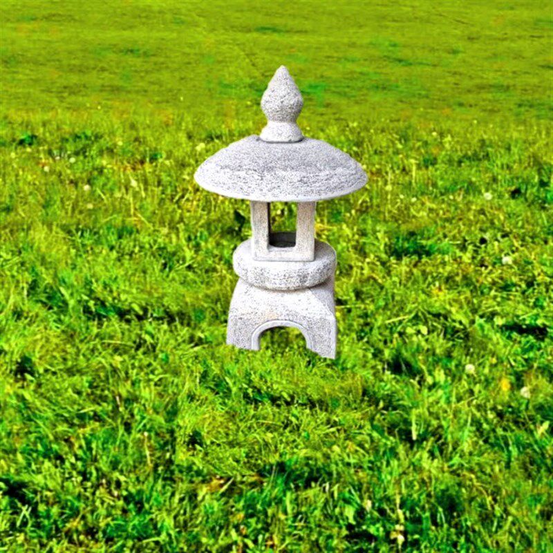 石灯仿古中式石灯庭院景观摆件青石做旧石头灯户外草坪照明灯塔