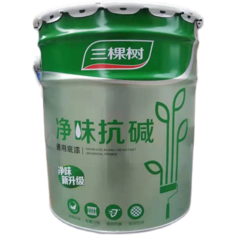 三棵树内墙乳胶漆底漆净味抗碱底漆防潮防霉室内墙漆油漆涂料白色