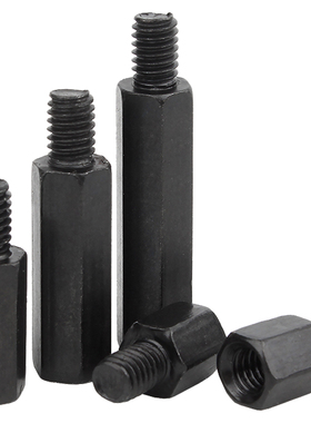 M3黑色尼龙柱螺丝塑料单头六角隔离柱*x5x6x8x10x12x20x30x50+6mm