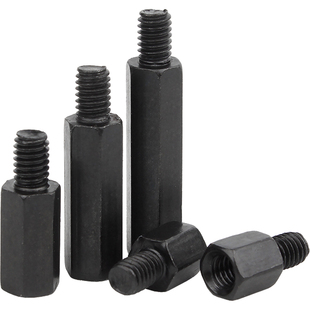 M3黑色尼龙柱螺丝塑料单头六角隔离柱 6mm x5x6x8x10x12x20x30x50