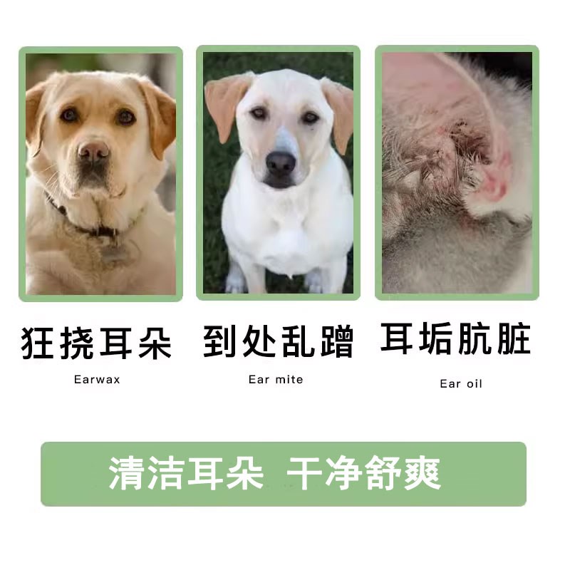 拉布拉多专用滴耳液狗洗耳液耳垢狗狗耳朵清洁成幼犬用洗耳水
