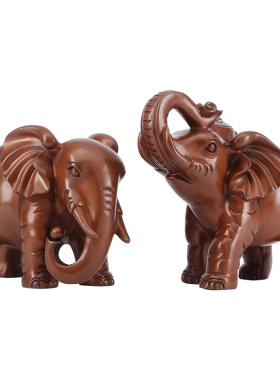 紫铜大象摆件一对财福对象家居办公室公司装饰品摆设乔迁开业礼品