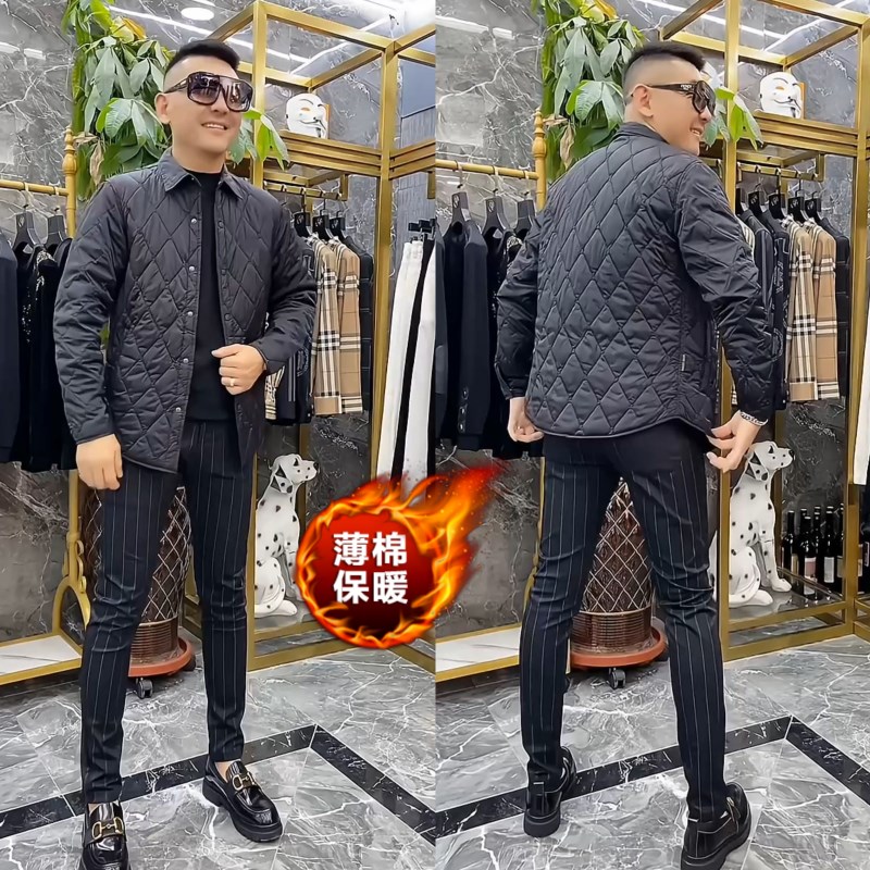 6601秋季新款j外套男士棉服商务欧货薄棉男款衬衫潮轻薄棉服男上