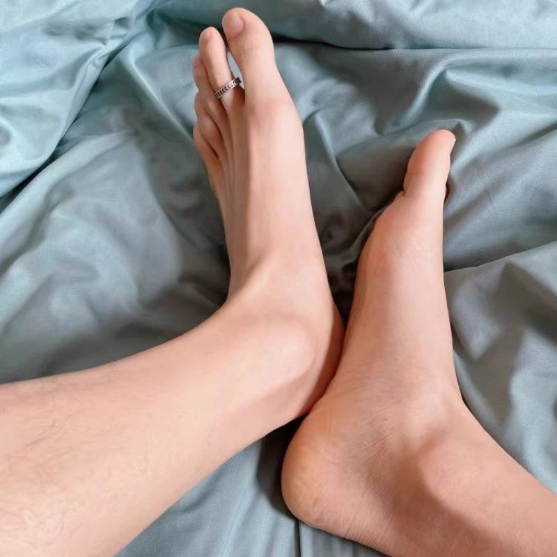 男生脚控饰品简约几何线条可调节脚戒开口单只时尚个性脚环脚链潮