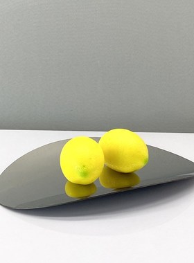 现代简约金属镜面创意托盘摆件样板房客H厅茶几餐桌收纳果盘装饰