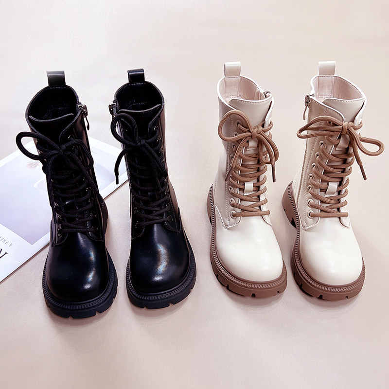 女童马丁靴童鞋2024秋冬季新款儿童中筒靴加绒宝宝长靴公主单靴潮,童鞋/婴儿鞋/亲子鞋,皮靴,淘宝优惠券,粉丝福利购,淘宝优惠卷