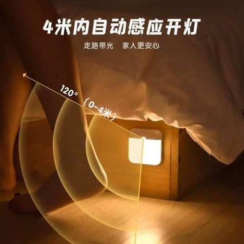 声控小夜灯床头灯灯家用磁吸式衣柜光控过L智能道楼梯感应人体厨