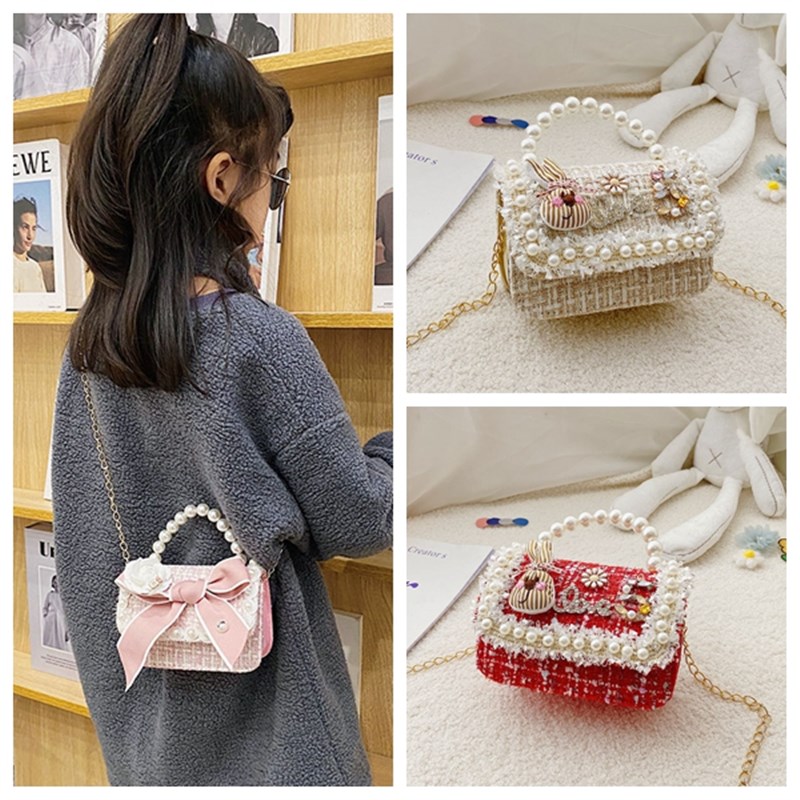 女童包包b2022新款潮时尚网红公主小女孩包儿童毛绒可爱斜挎包洋