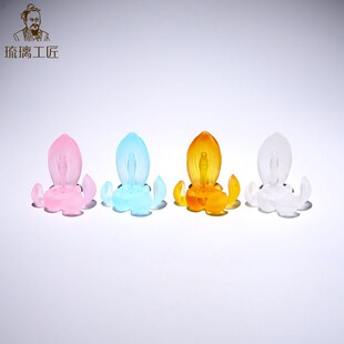 淄博琉璃家用室内香m插莲花香座线香底座点香插摆件香薰炉茶道熏