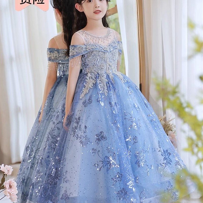 女童晚礼服生日公主裙高端花童婚礼蓬蓬纱儿童小主持人钢琴演出服,童装/婴儿装/亲子装,儿童礼服,淘宝优惠券,粉丝福利购,淘宝优惠卷