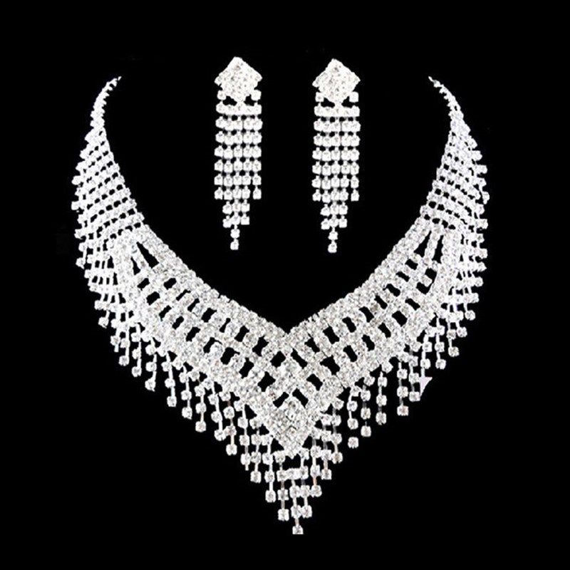 水钻配饰项链新娘结婚饰品项链耳环两件套装夸张装饰影楼婚纱配饰,饰品/流行首饰/时尚饰品新,项链,淘宝优惠券,粉丝福利购,淘宝优惠卷