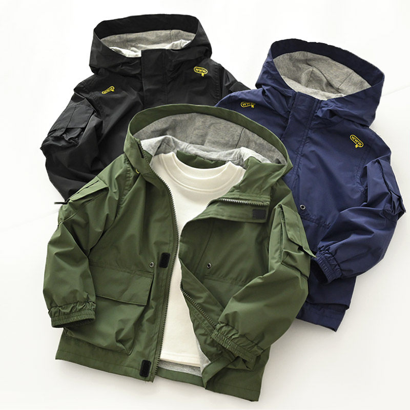 儿童风衣外套 纯棉汗布里衬 男童女童连帽夹克上衣 春秋款 童装,童装/婴儿装/亲子装,普通外套,淘宝优惠券,粉丝福利购,淘宝优惠卷