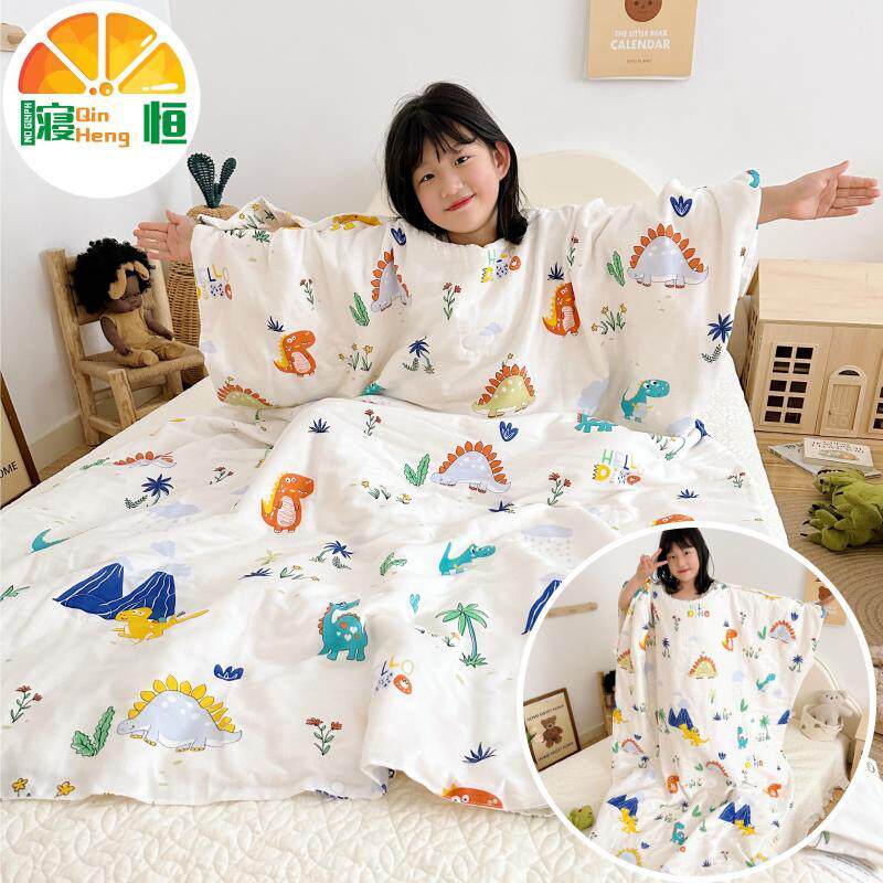 婴儿睡袋夏季薄款儿童防踢被纯棉纱布宝宝空调房防踢神器春夏两用