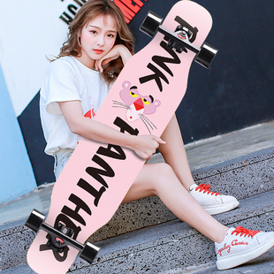 滑板长板专业版h初学者女男生成人青少年公路舞板女刷街四轮滑板