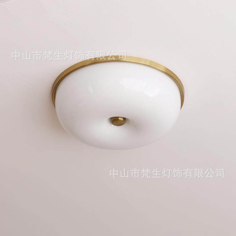 全光谱美式卧室吸顶灯餐厅奶油风儿童房中古风走廊阳台复古灯具