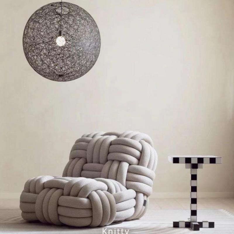 绳结编织休闲椅moooi单人沙发躺椅设计师创意个性沙发